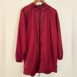 Avia red hoodie zippered windbreaker jacket SZ XL 16-18